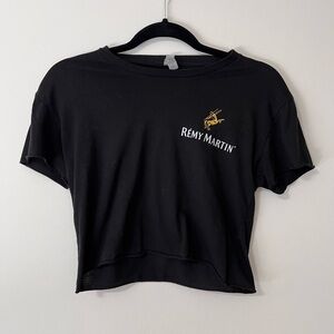 REMY MARTIN Crop Top T-Shirt Vintage Graphic Tee Sz Adult S EUC